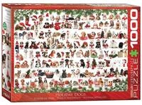 EUROGRAPHICS Puzzle Puzzle Weihnachtshunde 1000 Teile, Puzzleteile