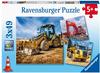 Ravensburger Kinderpuzzle Baufahrzeuge im Einsatz 3 x 49 Teile