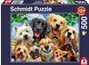 Schmidt Spiele Puzzle 58390 Hunde-Selfie, 500 Teile Puzzle, bunt