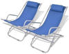 vidaXL Deck chairs 2 units steel blue