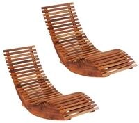 vidaXL Gartenliege Schaukelst&uuml;hle Sonnenliegen 2 Stk. nholz, 2 St.