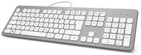 Hama Slim Keyboard Tastatur KC-700 DE-Layout Silber Gaming-Tastatur...