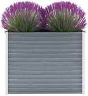 vidaXL Hochbeet vidaXL Garten-Hochbeet Verzinkter Stahl 100x40x77 cm Grau
