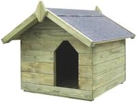 vidaXL Hundezwinger 75 x 78 x 65 cm Hundeh&uuml;tte mit Dach Impr&auml;gniertes...