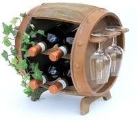 DanDiBo Weinregal Holz Weinfass Braun 33 cm 2110 Bar Flaschenregal...