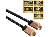 Hama Ultra High-Speed HDMI-Kabel 8K 1m vergoldet Video-Kabel, HDMI, (100 cm),...