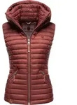 Navahoo Steppweste Shadaa stylische &auml;rmellose Damen Weste mit Kapuze rot XS...
