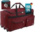 monzana Reisetasche (1-tlg), mit Rollen 160L Trolley Teleskopgriff Rot Gro&szlig; XXL