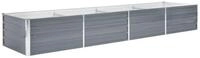 vidaXL Hochbeet, Garten-Hochbeet Verzinkter Stahl 320x80x45 cm Grau