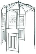 vidaXL Pergola Rosenpavillon 250 cm Dunkelgr&uuml;n, BxTxH: 160x160x250 cm