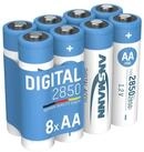 ANSMANN AG Akku Mignon AA, min. 2650 mAh, 8 St&uuml;ck, 1,2V Ni-MH Akku 2650 mAh...