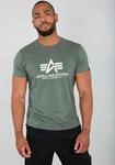 T-Shirt ALPHA INDUSTRIES "Basic T-Shirt", Herren, Gr. S, gr&uuml;n (vintage gr&uuml;n),