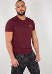 Alpha Industries Rundhalsshirt BASIC T SMALL LOGO Baumwolle, regular fit