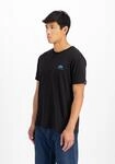 T-Shirt ALPHA INDUSTRIES "Basic T-Shirt SL", Herren, Gr. M, schwarz (schwarz, blau),