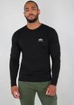 Langarmshirt ALPHA INDUSTRIES "Basic LS Small Logo", Herren, Gr. XL, schwarz, Single