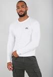 Langarmshirt ALPHA INDUSTRIES "Basic LS Small Logo", Herren, Gr. 3XL, wei&szlig;, Single