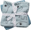 Done by Deer Burp Cloth 2-Pack contour blue