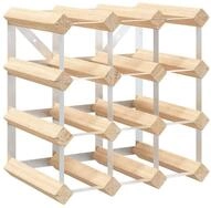 vidaXL Weinregal Weinregal f&uuml;r 12 Flaschen Massivholz Kiefer, 1-tlg.
