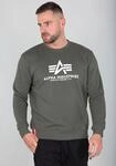 Sweatshirt ALPHA INDUSTRIES "Basic Sweater", Herren, Gr. S, gr&uuml;n (schwarz olive),