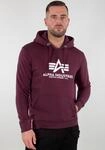 Kapuzensweatshirt ALPHA INDUSTRIES "Basic Hoody", Herren, Gr. XXL, rot (deep maroon),