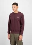 Sweater ALPHA INDUSTRIES "Basic Sweatshirt SL", Herren, Gr. S, rot (deep...
