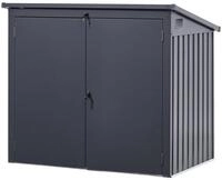 Floraworld M&uuml;lltonnenbox, M&uuml;lleimer-Garage 2 M&uuml;lltonne 158 x 101 x 113/134 cm