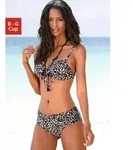 LASCANA B&uuml;gel-Bikini in bedruckter Optik braun 46