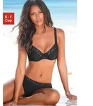 LASCANA B&uuml;gel-Bikini mit Ziernieten schwarz 42