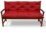 Beautissu Bankauflage Flair BR Bankauflage Rot, 180x50x50cm, Sitzkissen f&uuml;r