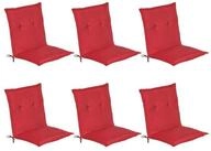 Beautissu Sitzauflage 6er Set Niedriglehner Auflage Gartenstuhl Loft NL, 100x50x6cm,