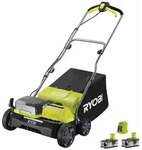 RYOBI Akku-Vertikutierer Akku-Vertikutierer mit 2 x 4,0 Ah Akkus & Ladeger&auml;t...