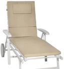Beautissu Liegenauflage Gartenliege Auflage Sonnenliege Loft RL, 200x60x5cm, Natur,