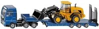 Siku Modellauto SIKU 1790 MAN LKW mit Tieflader und JCB Radlader
