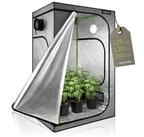 HIGHWERK Gew&auml;chshaus Grow Tent 120 x 120 x 200 cm grau/schwarz Pflanzenzucht...