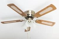 Pepeo Deckenventilator Deckenventilator Kisa Deluxe MA Eiche / Walnuss mit Licht