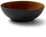 Bitz Salatsch&uuml;ssel Salatsch&uuml;ssel matt black / shiny amber 30 cm, Steinzeug,