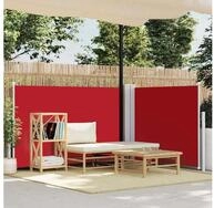 vidaXL Markise vidaXL Ausziehbare Seitenmarkise Rot 100 x 600 cm