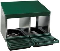 Kerbl Legenest Kerbl 73134 Legenest 2 Abteile mit Kunststoffboden 53x52x43,5cm