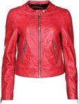 Bikerjacke MAZE "Lederjacke 183Grenada", Damen, Gr. XL, rot, Obermaterial: 100%