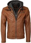 Lederjacke JCC "Lederjacke 310-19-222", Herren, Gr. 48, braun (cognac), Obermaterial:
