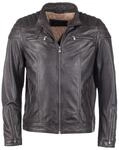 Bikerjacke JCC "Lederjacke 51167", Herren, Gr. 54, braun, Obermaterial: 100%