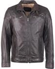 Lederjacke JCC "Lederjacke 51195", Herren, Gr. 54, braun, Obermaterial: 100%