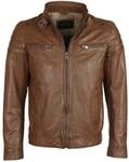 Lederjacke JCC "Lederjacke 51280", Herren, Gr. 48, braun (caramel), Obermaterial: