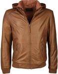 Bikerjacke JCC "Lederblouson 15.09.2002", Herren, Gr. XL, braun (cognac),