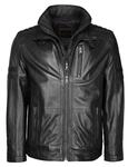Bikerjacke JCC "Lederjacke 63535", Herren, Gr. 50, schwarz, Obermaterial: 100%