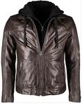 Lederjacke JCC "Lederjacke 40750", Herren, Gr. 48, braun, Obermaterial: 100%