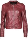 Bikerjacke MAZE "Lederjacke 183Grenada", Damen, Gr. L, rot (wine), Obermaterial: 100%