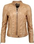 Bikerjacke JCC "Lederjacke Cabira", Damen, Gr. 40, braun, Obermaterial: 100%