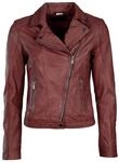 Bikerjacke JCC "Lederjacke 8167", Damen, Gr. 42, rot, Obermaterial: 100% Lammleder