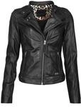 Lederjacke MUSTANG "Lederjacke Akara", Damen, Gr. XXL, schwarz, Obermaterial: 100%